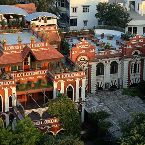 Ariel view of the House of MG Hotel