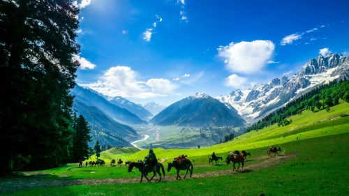Mountain landscape in Kashmir