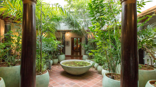 Maison Perumal garden courtyard