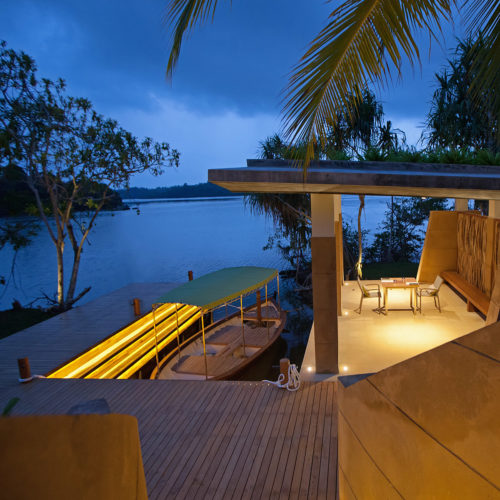 View of decking from Ahilya by the sea