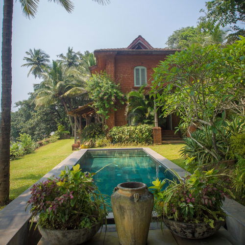 View of a garden at Ahilya by the sea resort