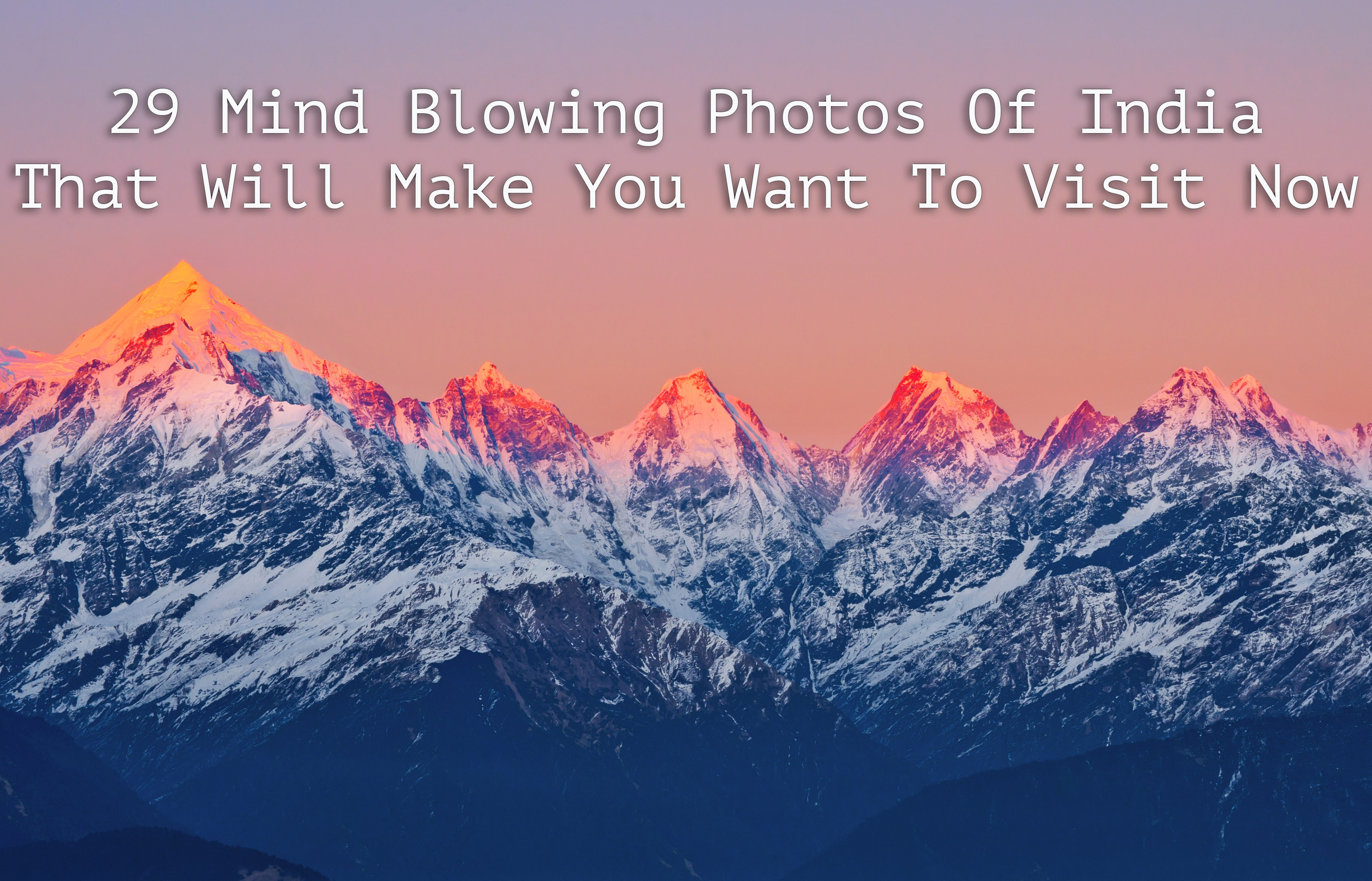 scene of sunset on Mountain Peaks "panchachuli