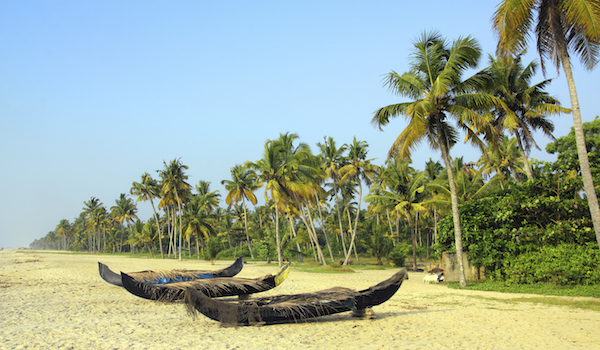 old fishing boats on beach in india