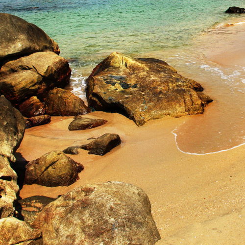 Elsewhere Beach cove in Goa in India