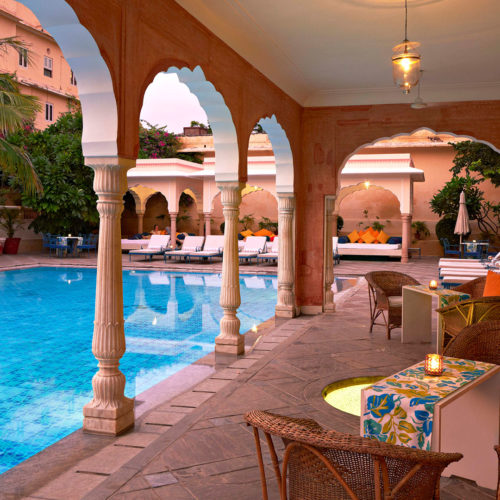 Poolside at the Samode Haveli