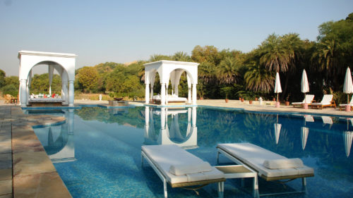 Poolside at Shahpura Bagh