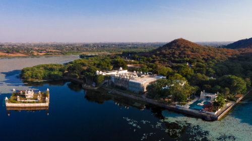 Ariel view of Udai Bilas Palace