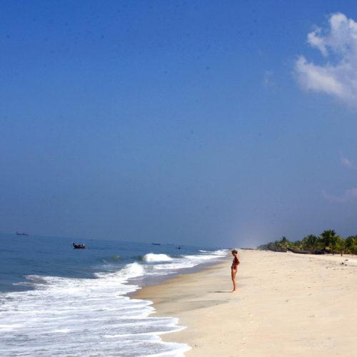 The beach at Marari beach resort