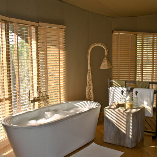 A bathroom in the Taj Banjaar resorts