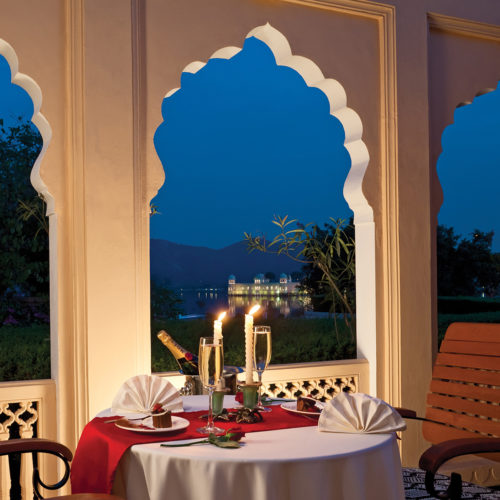 Trident Jaipur champaign dining with a view