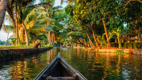 boat on kerala backwaters