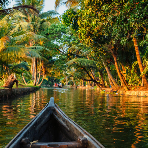 boat on kerala backwaters