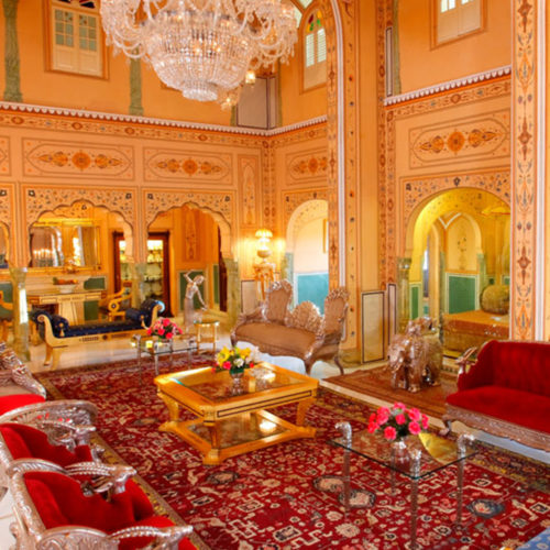 raj palace lounge area