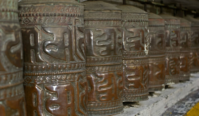 Darjeeling Temple | Prayer wheels