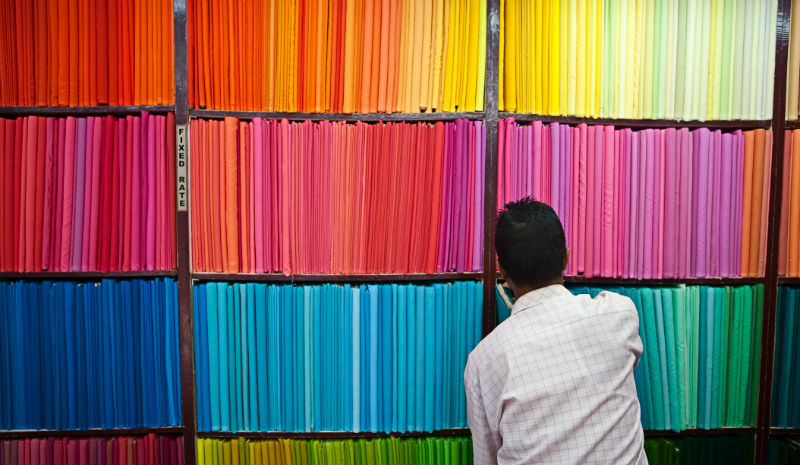 Shopping India | Colourful fabric