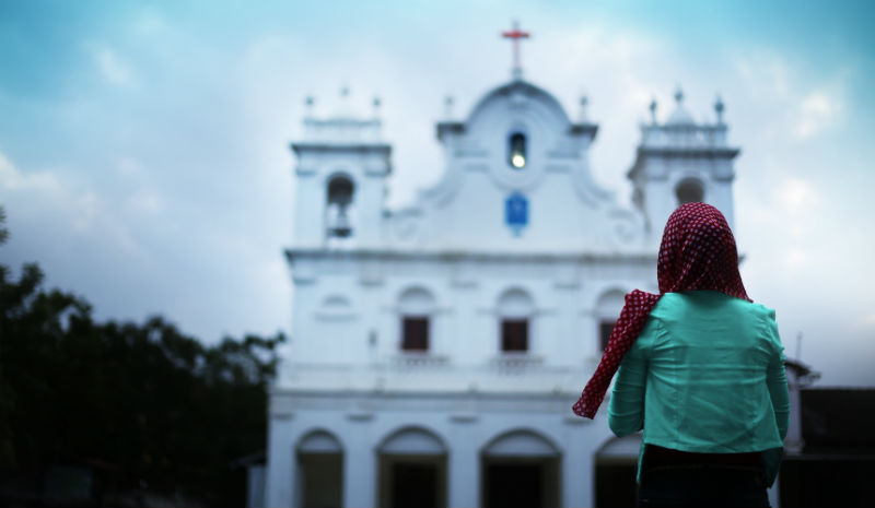 Things to do in Madurai | Woman in front of church