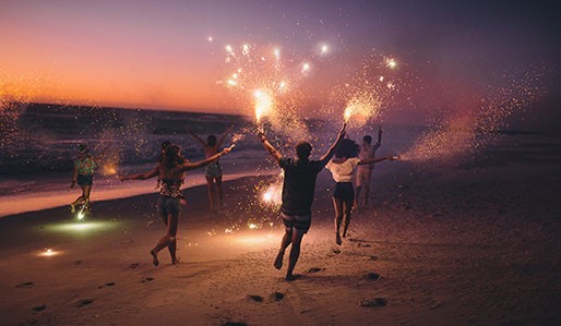 Christmas in Goa | fireworks on the beach