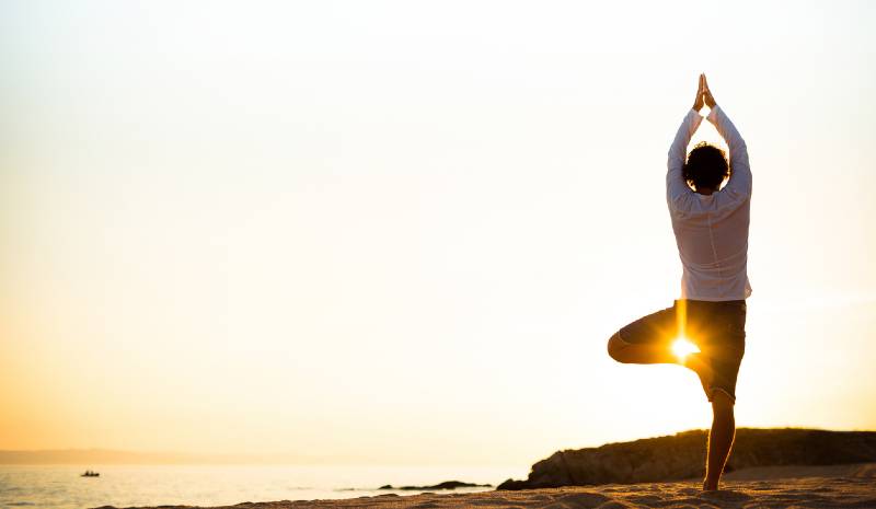 Yoga on the beach