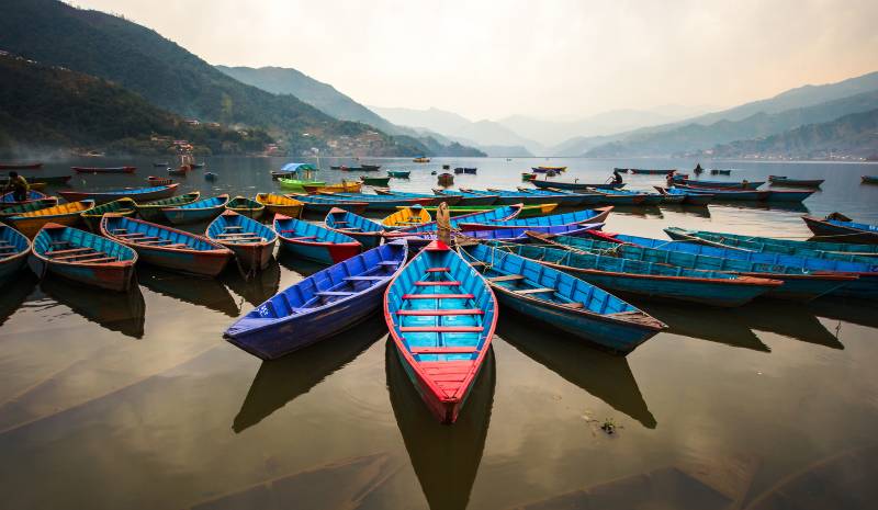 Nepal Honeymoon Boats on Phewa Lake