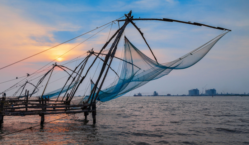 Family guide to Kerala - Kochi fishing nets 