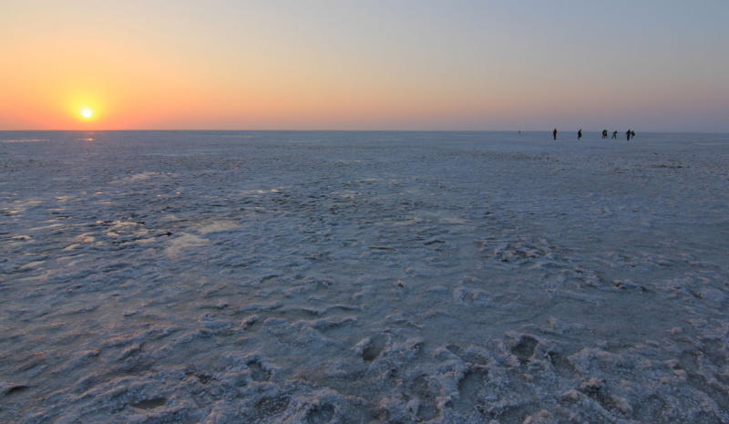 Rann of Kutch at sunrise