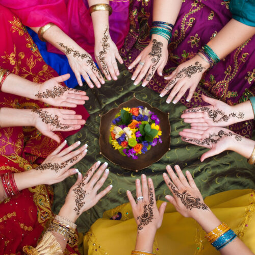 Meet locals in Jaipur - henna hands