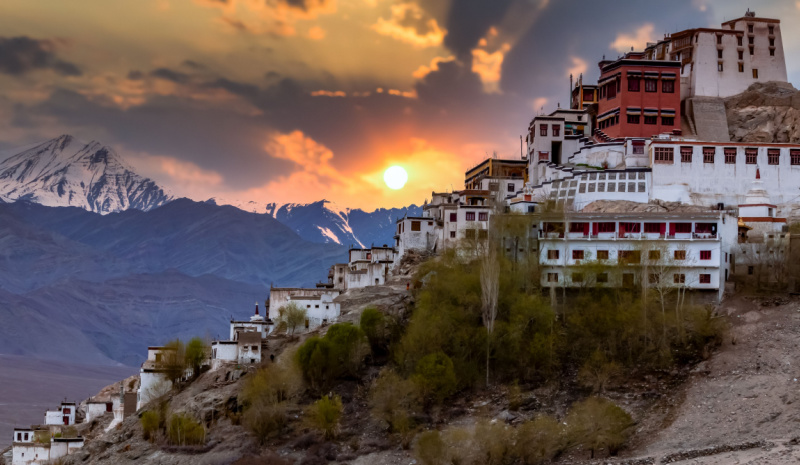 Historical sites in India - Thiksey Monastery 