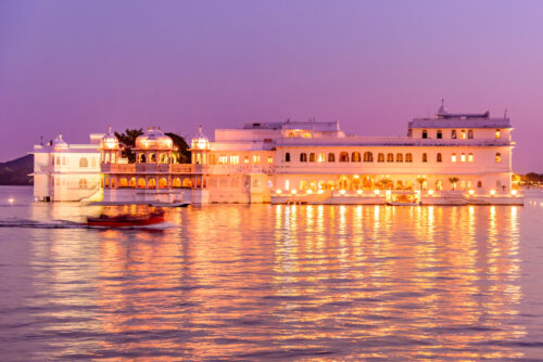 Taj Lake Palace in Udaipur in India