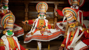 A kathakali dance show in Kerala