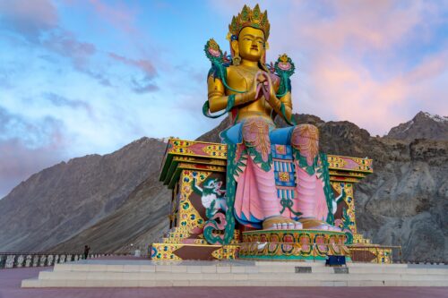 Diskit Monastery Buddha Statue in India