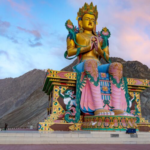 Diskit Monastery Buddha Statue in India