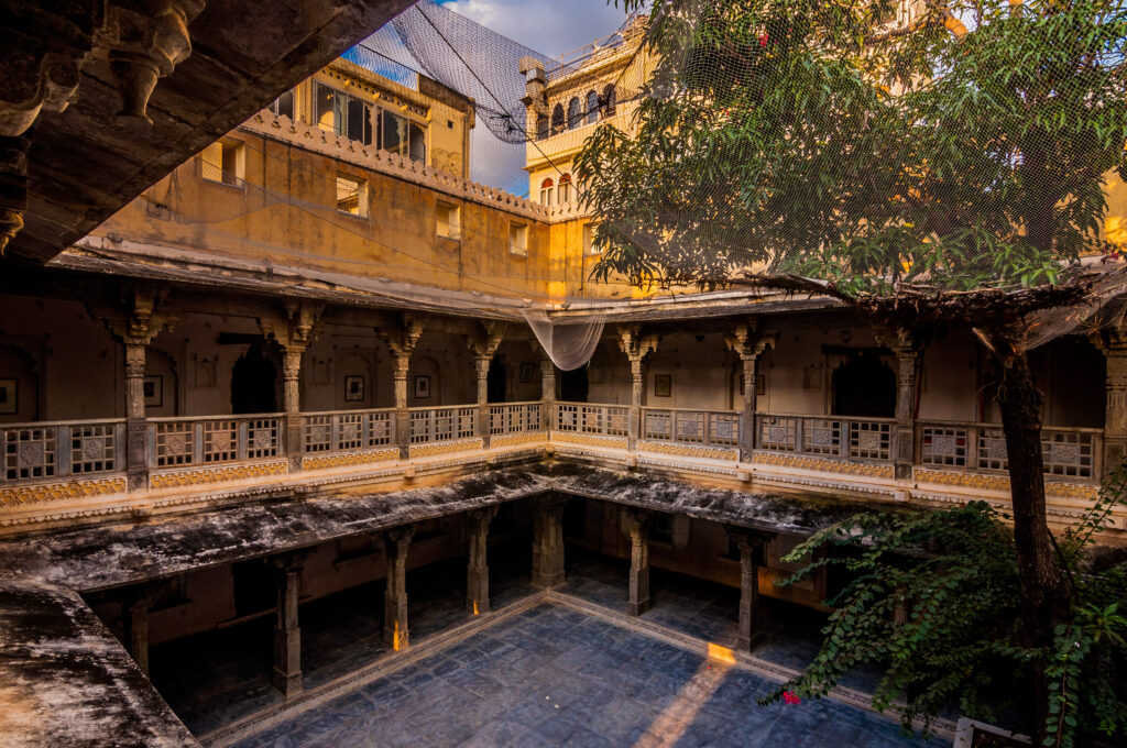 Rooftop view from Bagore Ki Haveli Udaipur in India