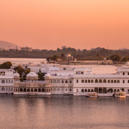 Taj Lake Palace on Lake Pichola in Udaipur, Rajasthan, India