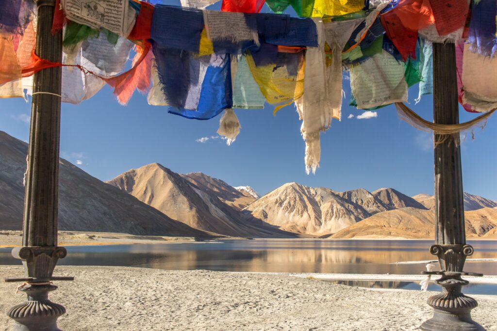 Pangong Lake in Ladakh in India
